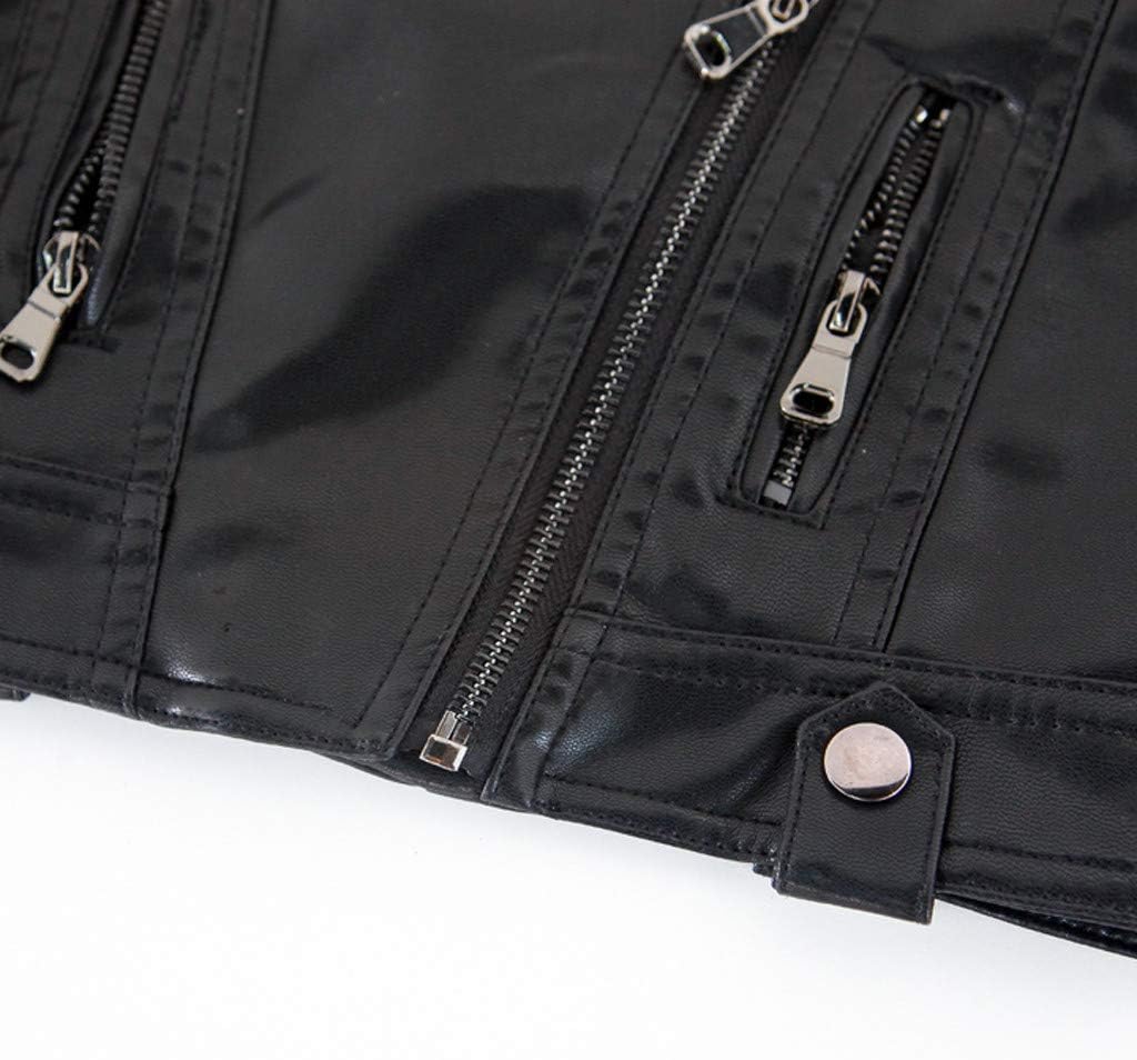 High-Quality Toddler Boys Girls Motorcycle PU Faux Leather Lapel Jackets