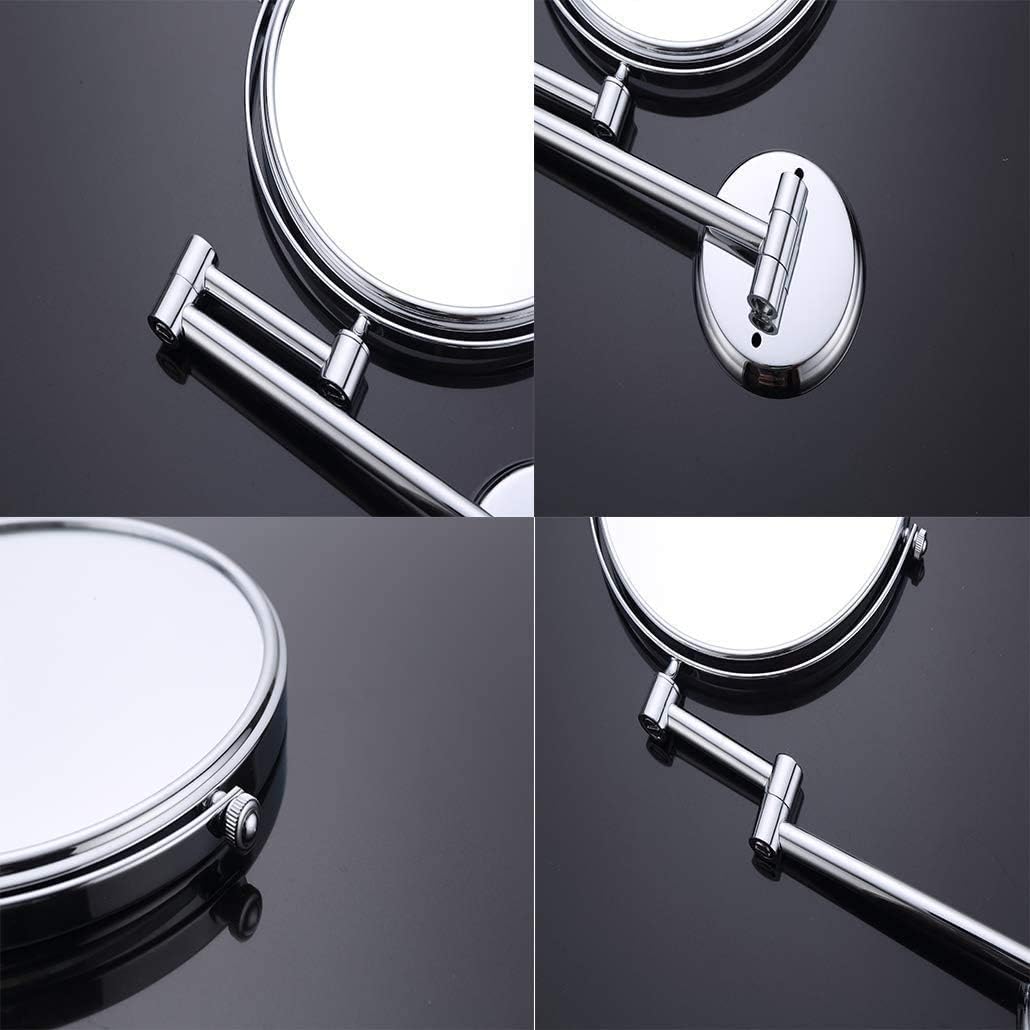 Wall Mounted Makeup Mirror 8 Inch Double Sided 3X Magnification