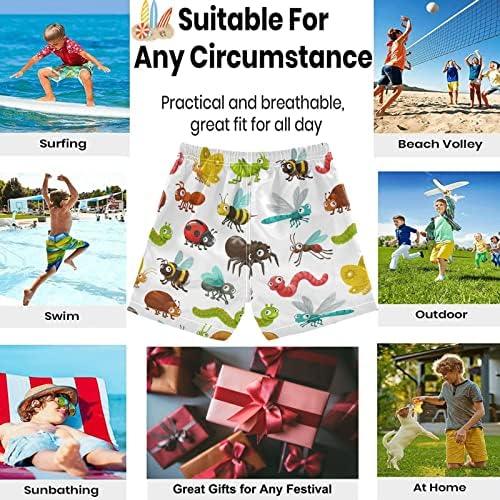 visesunny Cool Summer Boys Board Shorts Quick Dry Swim Trunks