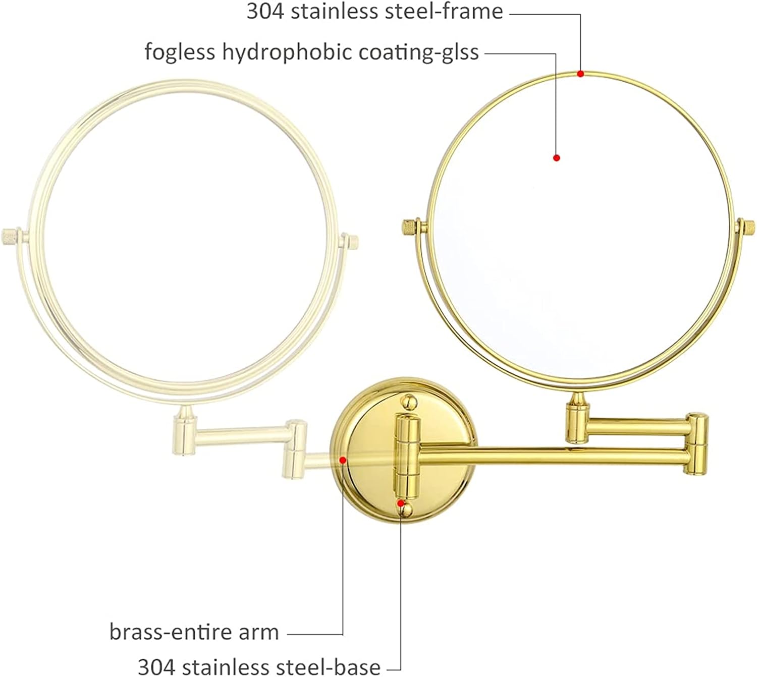 Double-Sided Pro-Mirror for Perfect Beauty Routines