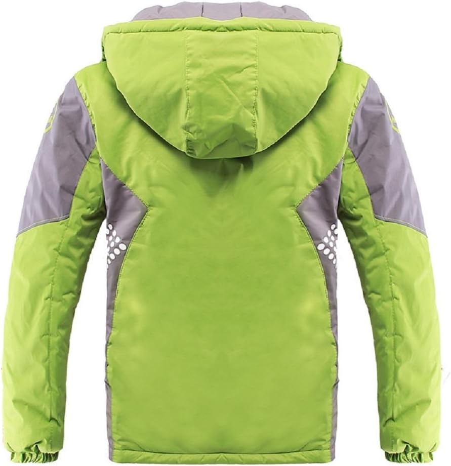 Vinmin Boys Thick Fleece Hooded Jacket Warm Quilted Coat