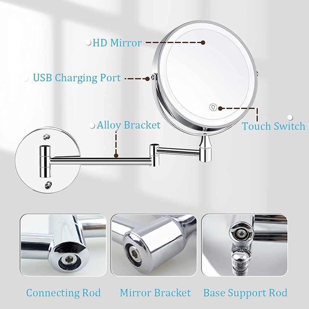 Double-Sided Vanity Mirror Cartoon Pink