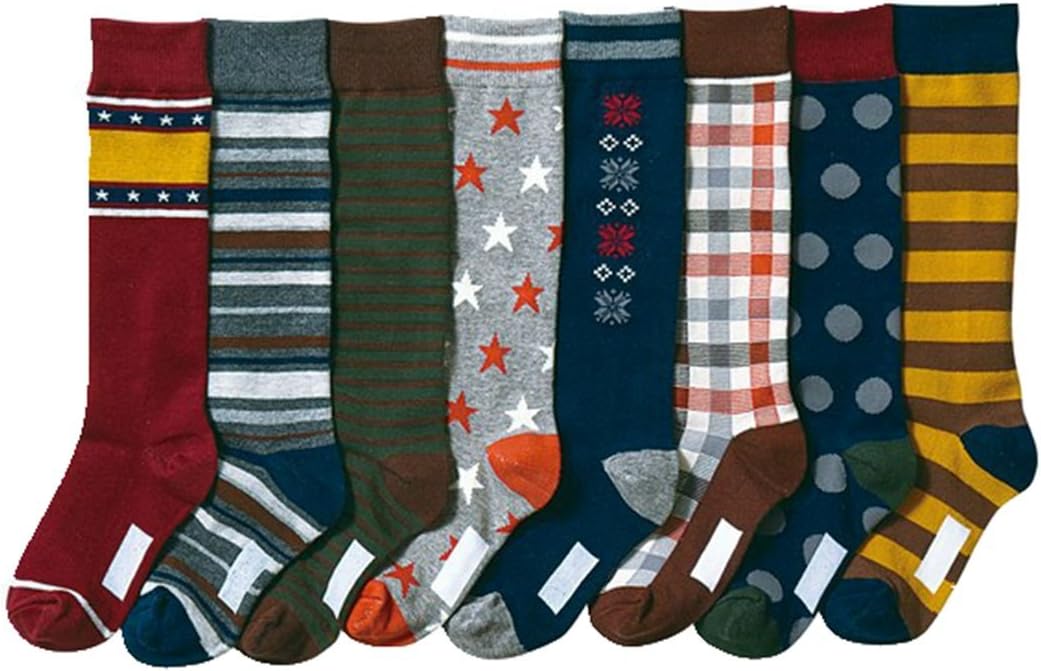 Boys Cute Thick Athletic Knee High Socks 8 Pairs