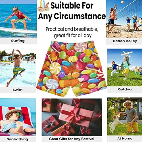visesunny Funny Boys Swim Trunks Toddler Quick Dry Board Shorts