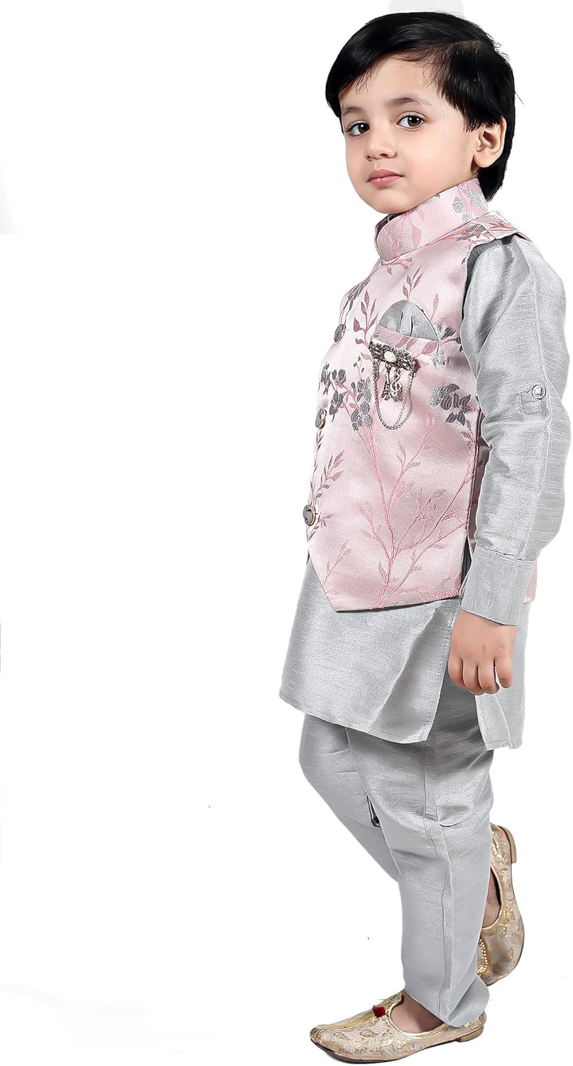 TADEX Ethnic Kurta Pant Set With Jacket 3pcs