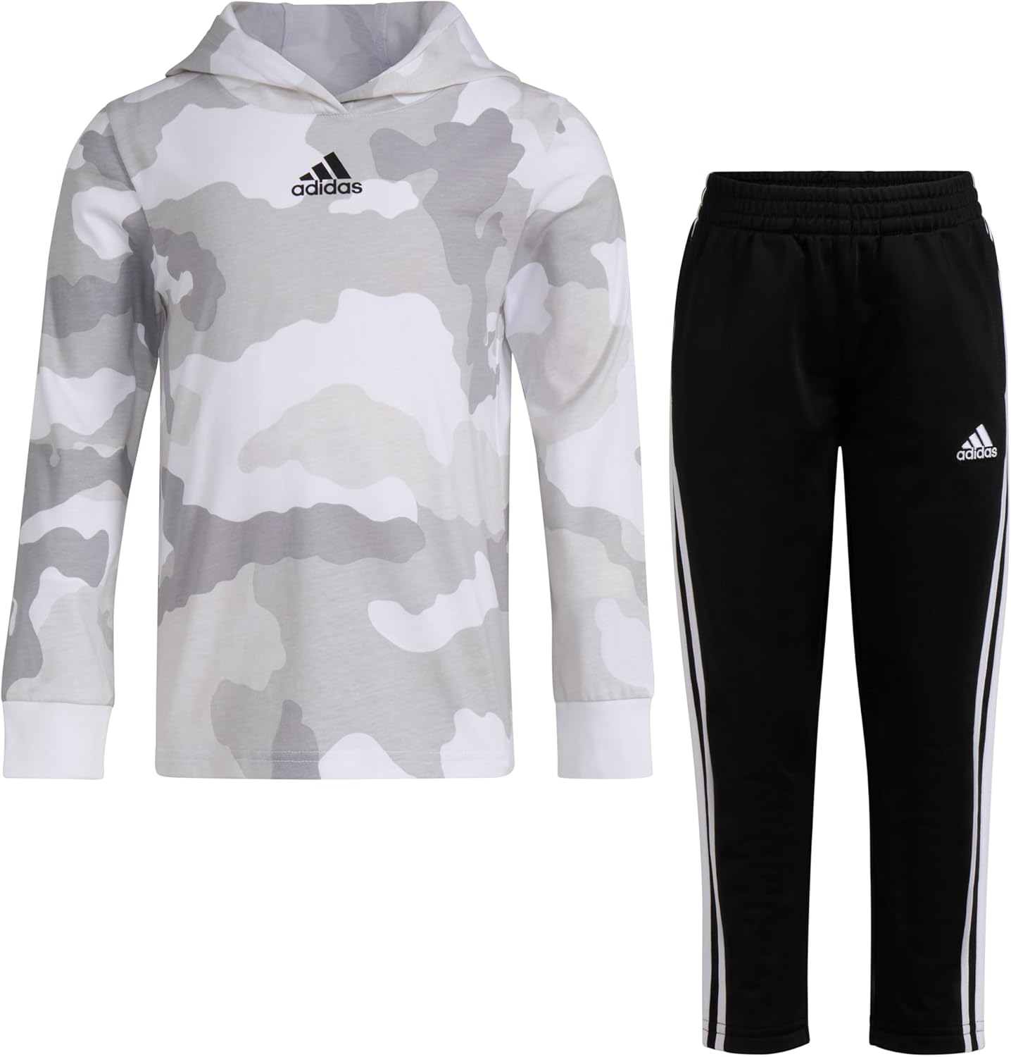 Adidas Boys Camo Fleece Hoodie Set