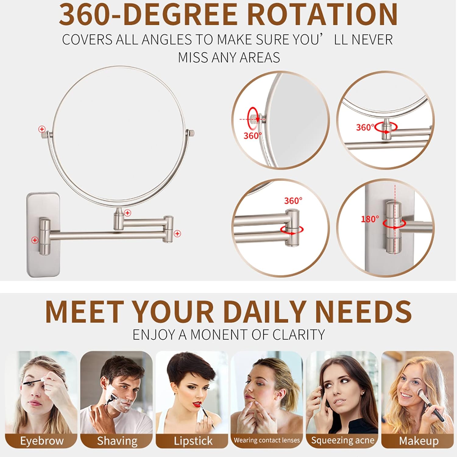 Makeup Mirror Double Sided