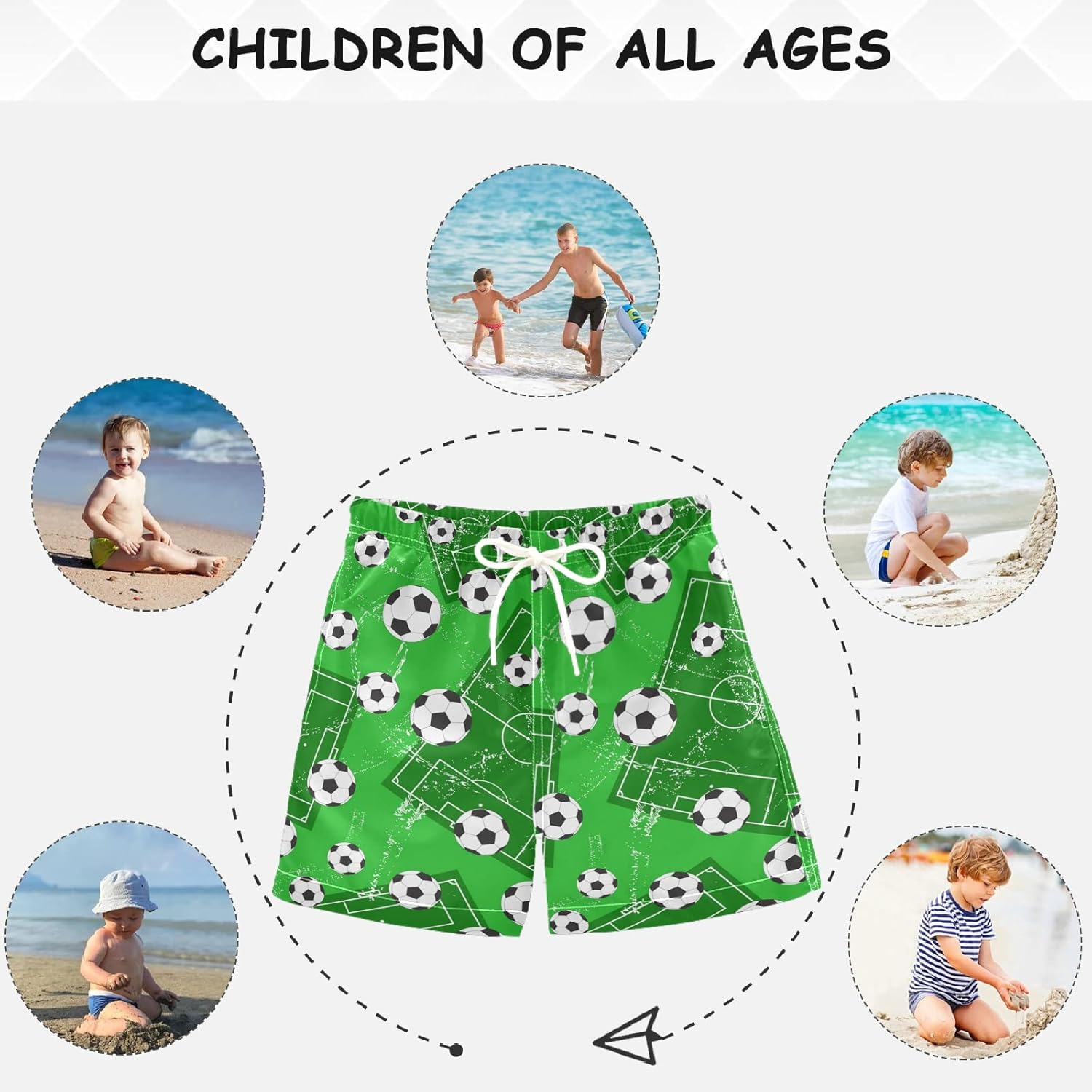 Quick Dry Beach Shorts for Kids
