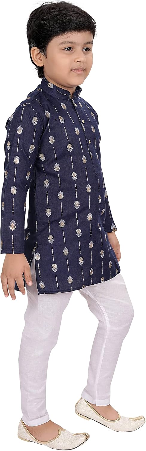 Tathastu Boys Festive Cotton Kurta Pajama Set