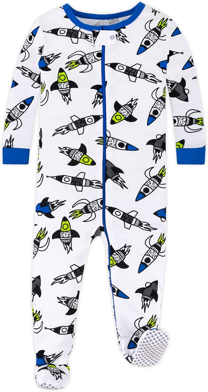 Lamaze Boys Soft Cotton Footed Sleepwear with Zipper 1 Pack