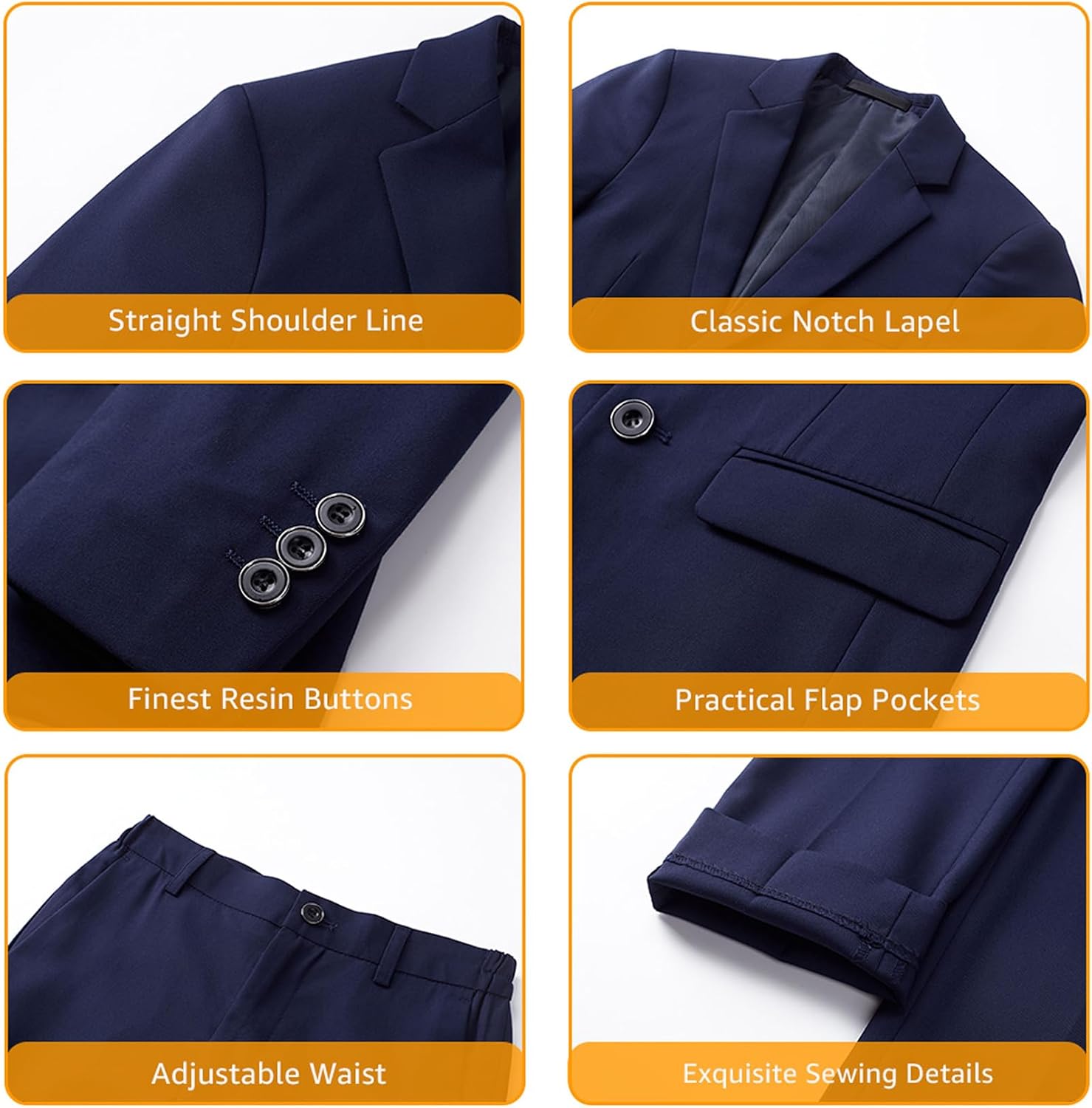 YND Boys Slim Fit 5-Piece Suit Set