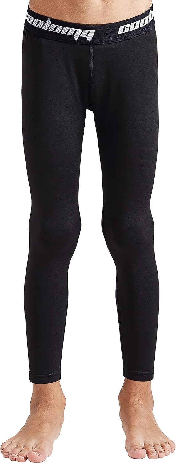 COOLOMG Boys Girls Compression Leggings Base Layers