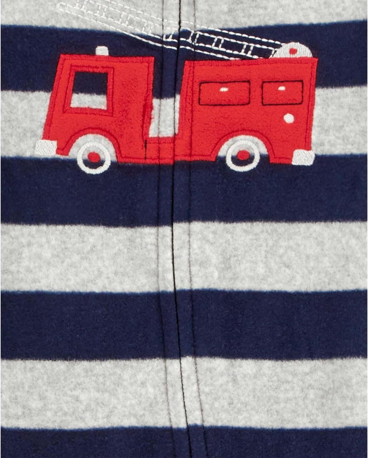 Carters Boys Interlock 115g219 Firetruck Zip-Up Fleece Sleep Play Pajama