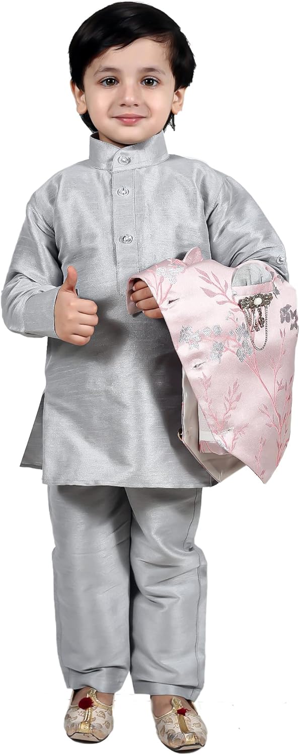 TADEX Ethnic Kurta Pant Set With Jacket 3pcs