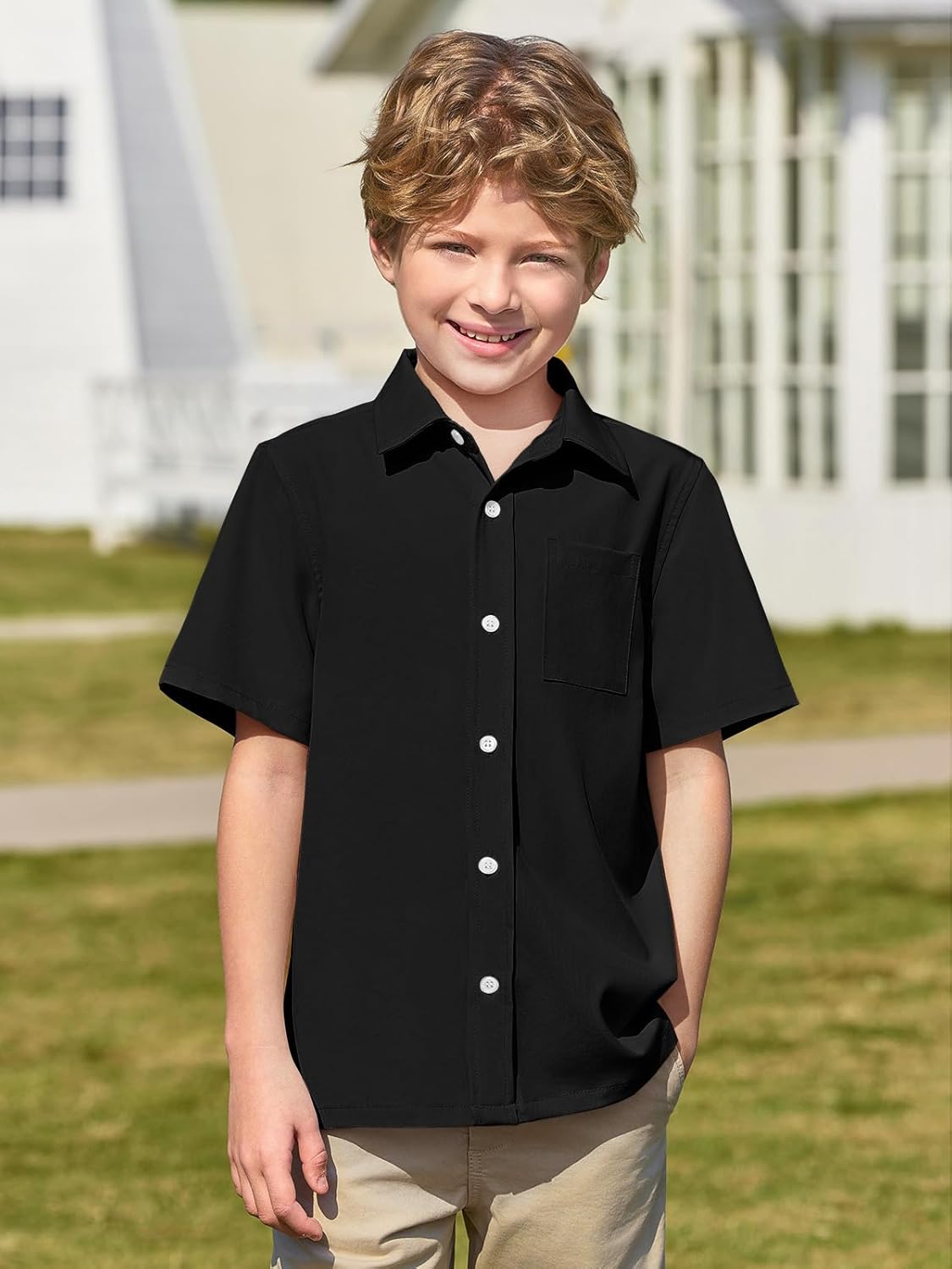 Comfortable Stylish Button-Down for Kids 5-14