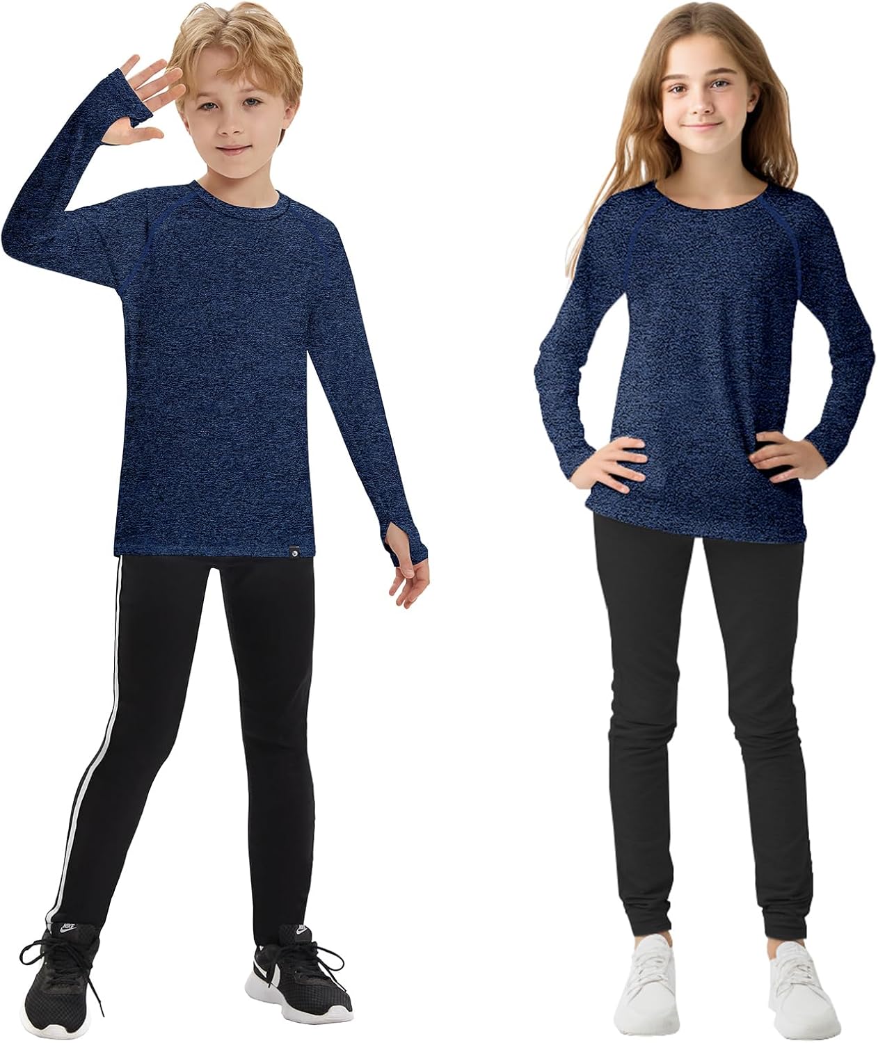 Soneven Youth Boys Girls Thermal Compression Shirt