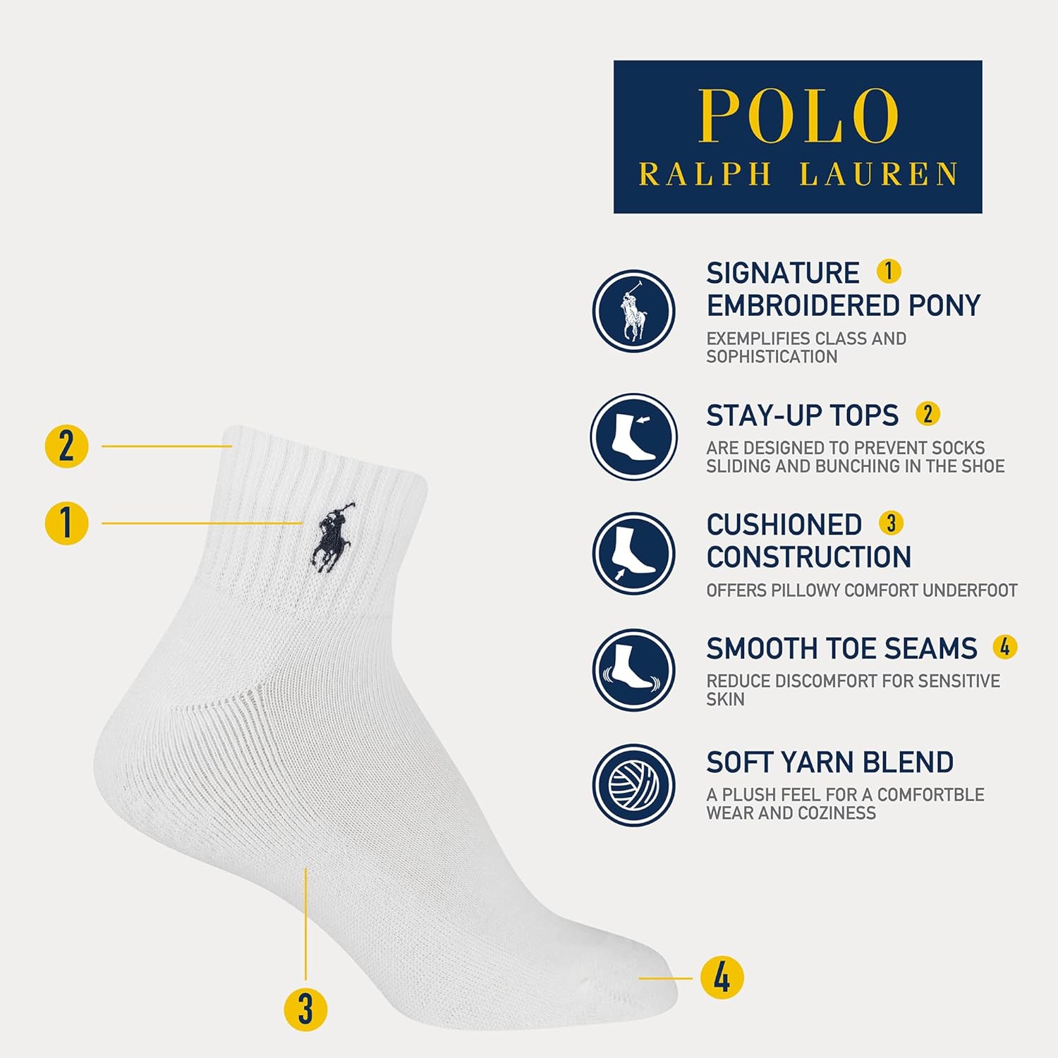 Polo Ralph Lauren Boys Sport Ankle Socks