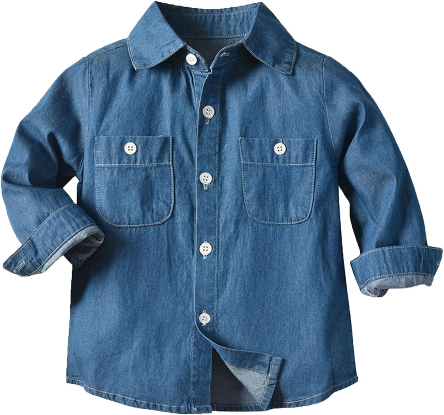 Boys Girls Autumn Thermal Denim Lapel Jacket