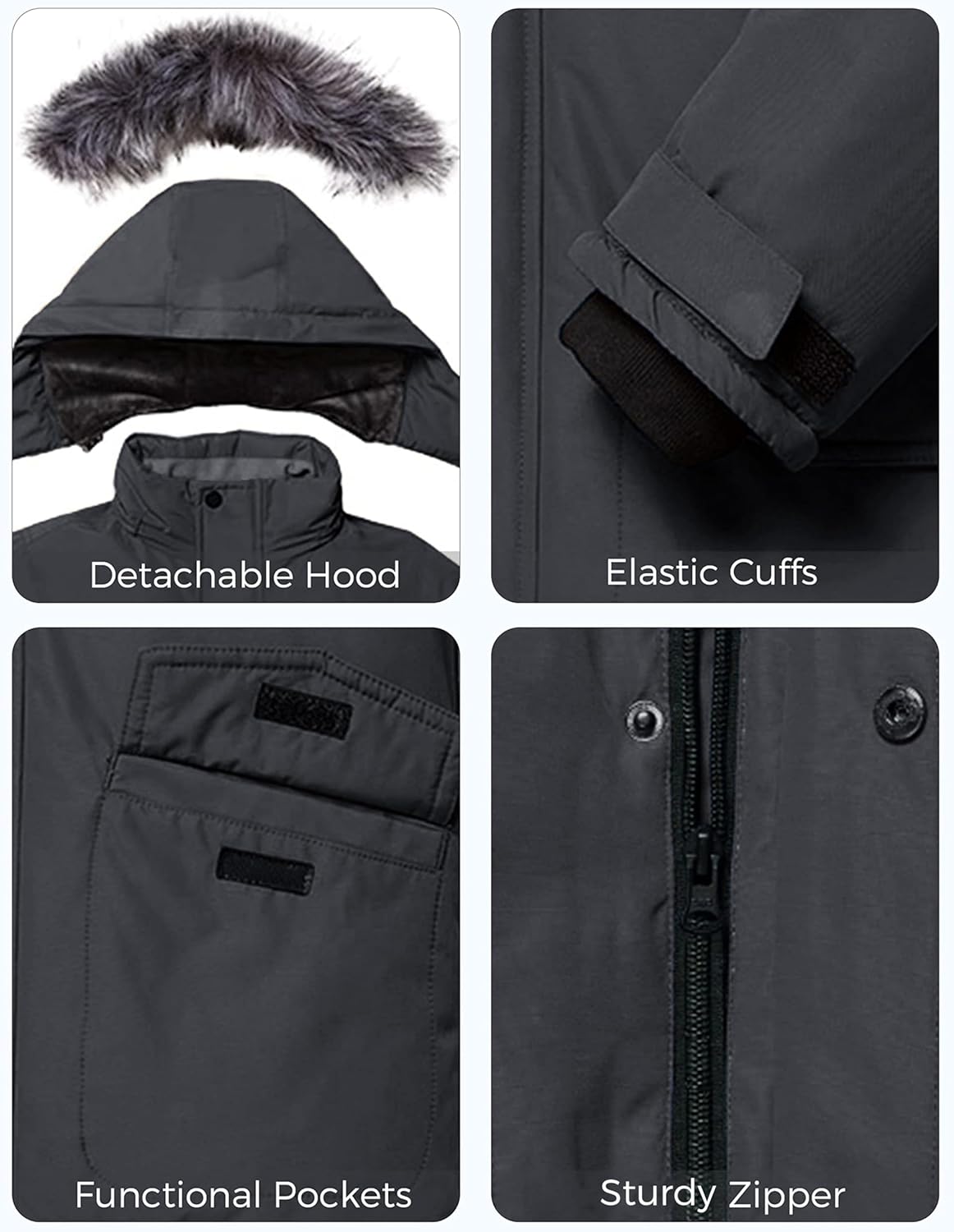 ZShow Boys Winter Parka - Waterproof Filled Windproof
