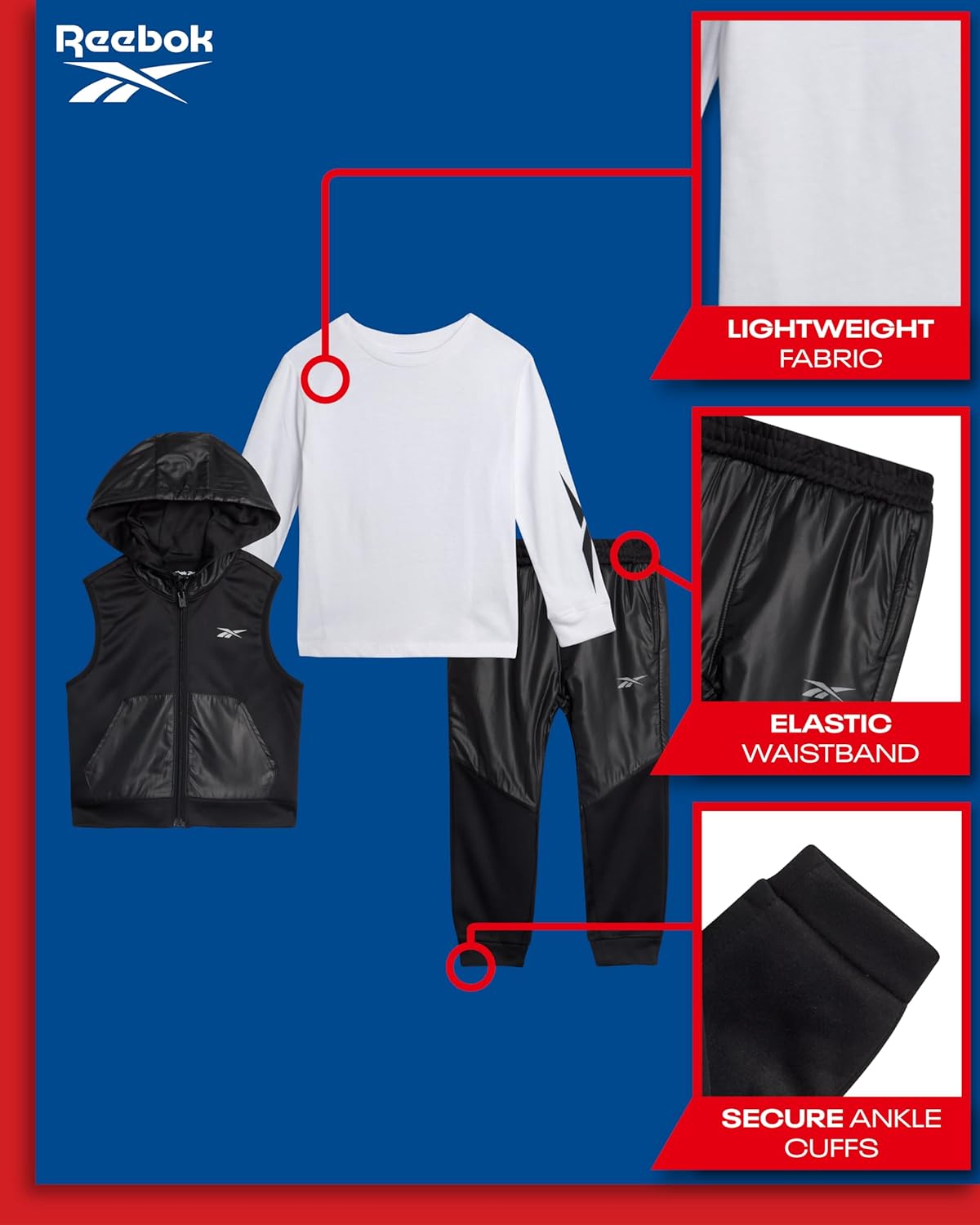 Reebok Boys Active Clothing Set for Kids
