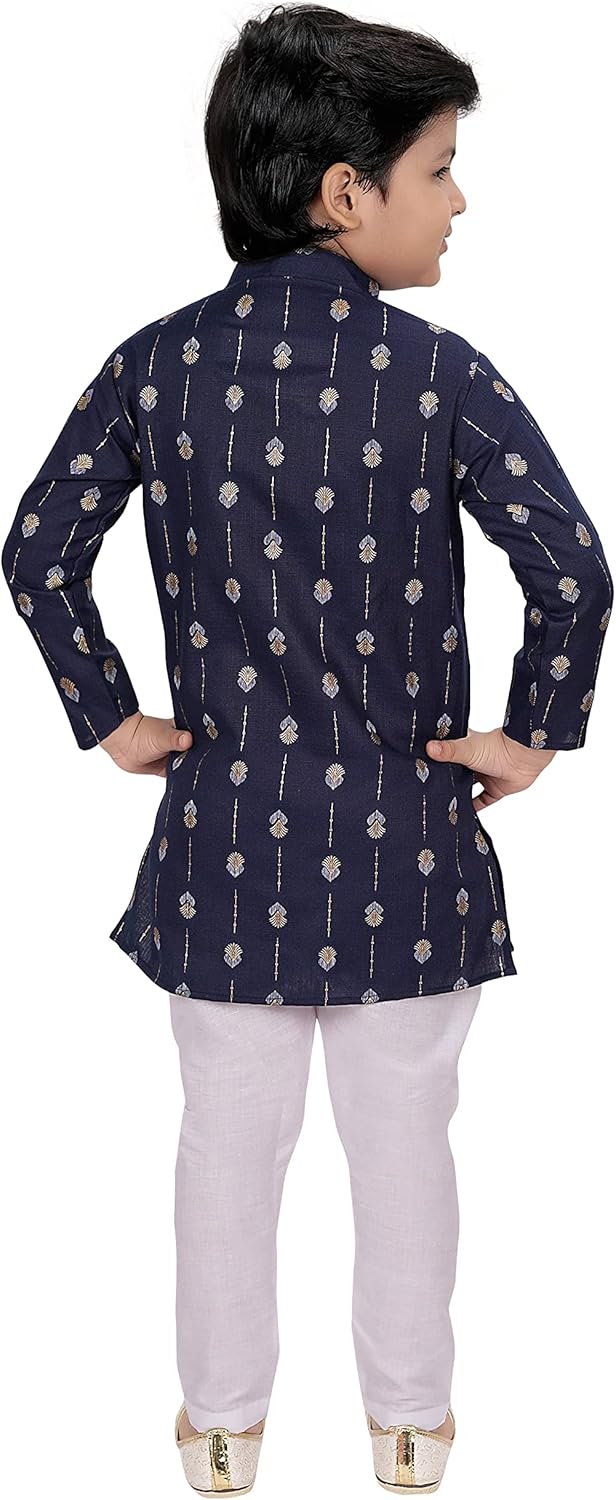 Tathastu Boys Festive Cotton Kurta Pajama Set
