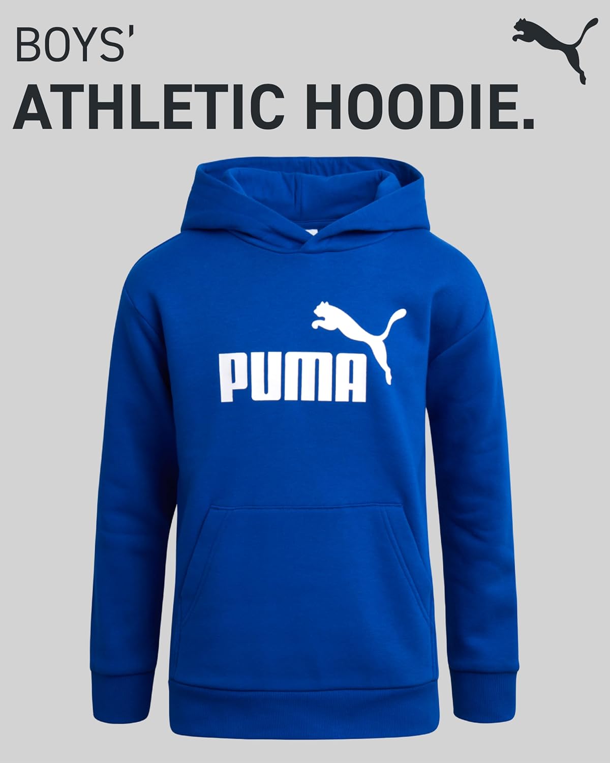 PUMA Boys Fleece Hoodie with Kangaroo Pockets
