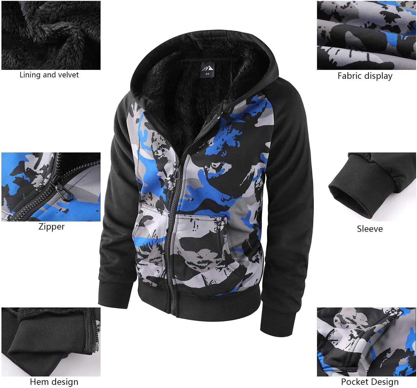 LAIWANG Boys Warm Winter Hoodie