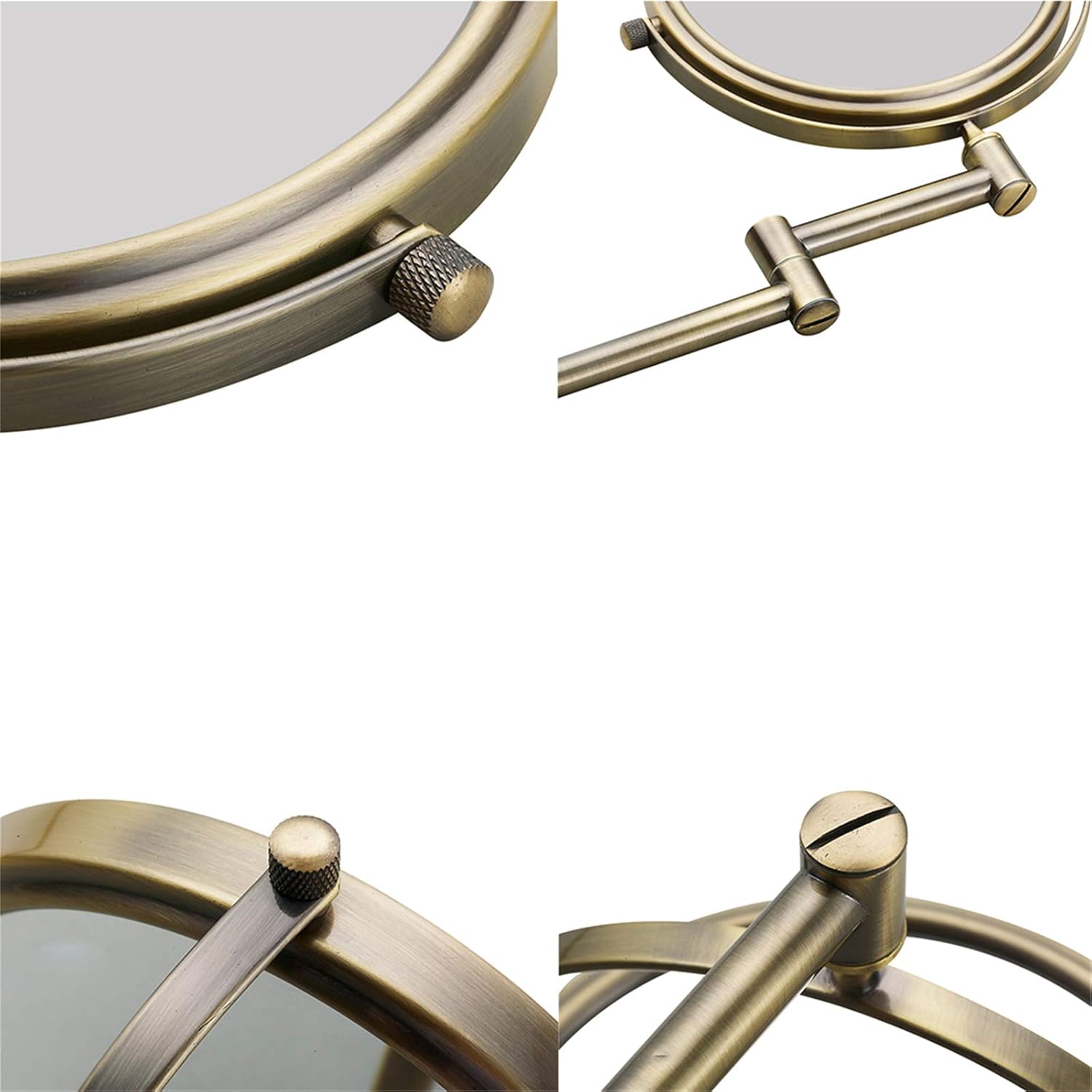 LCARY Makeup Mirror 10X LED Vanity Mirror Double-Sided Silver