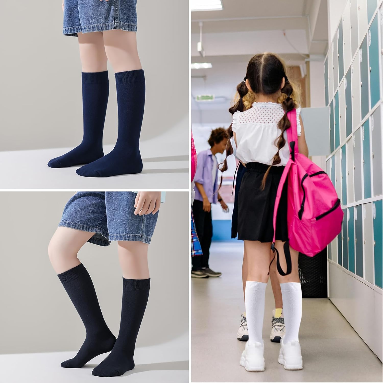 EPEIUS Kids Knee High Socks 5T-15 Years