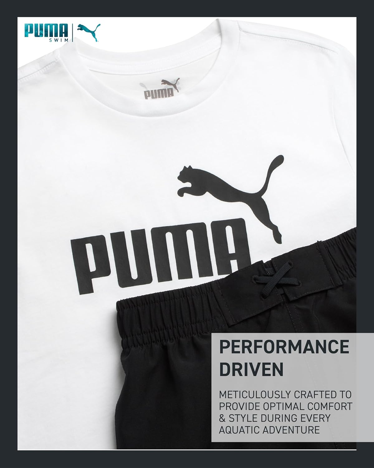 PUMA Boys Swim Set Essential Swimwear for Big Boys