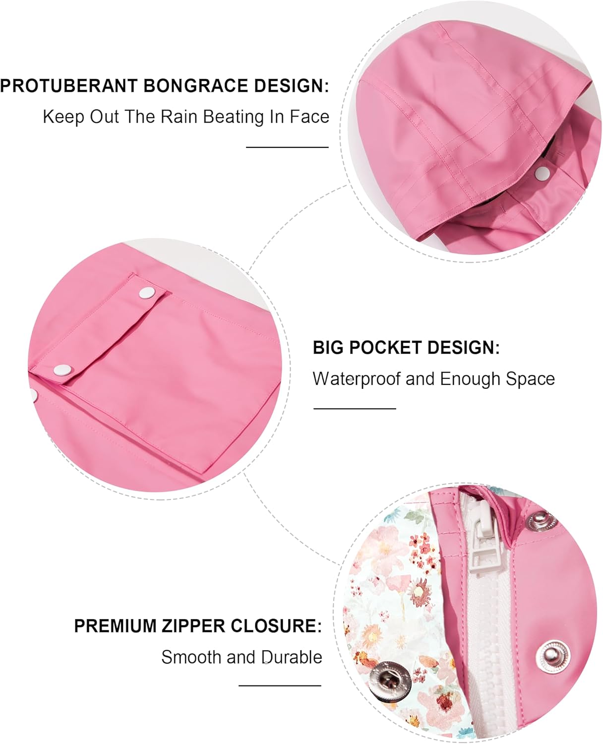 SOLOCOTE Kids Rain Jackets