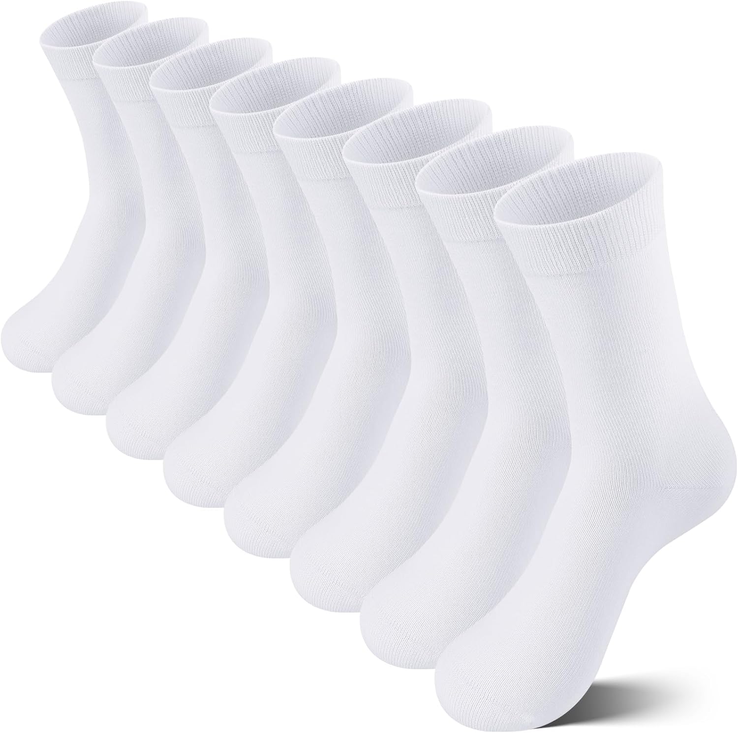 8 Pairs Kids Crew Socks for Boys Girls Soft Cotton Novelty