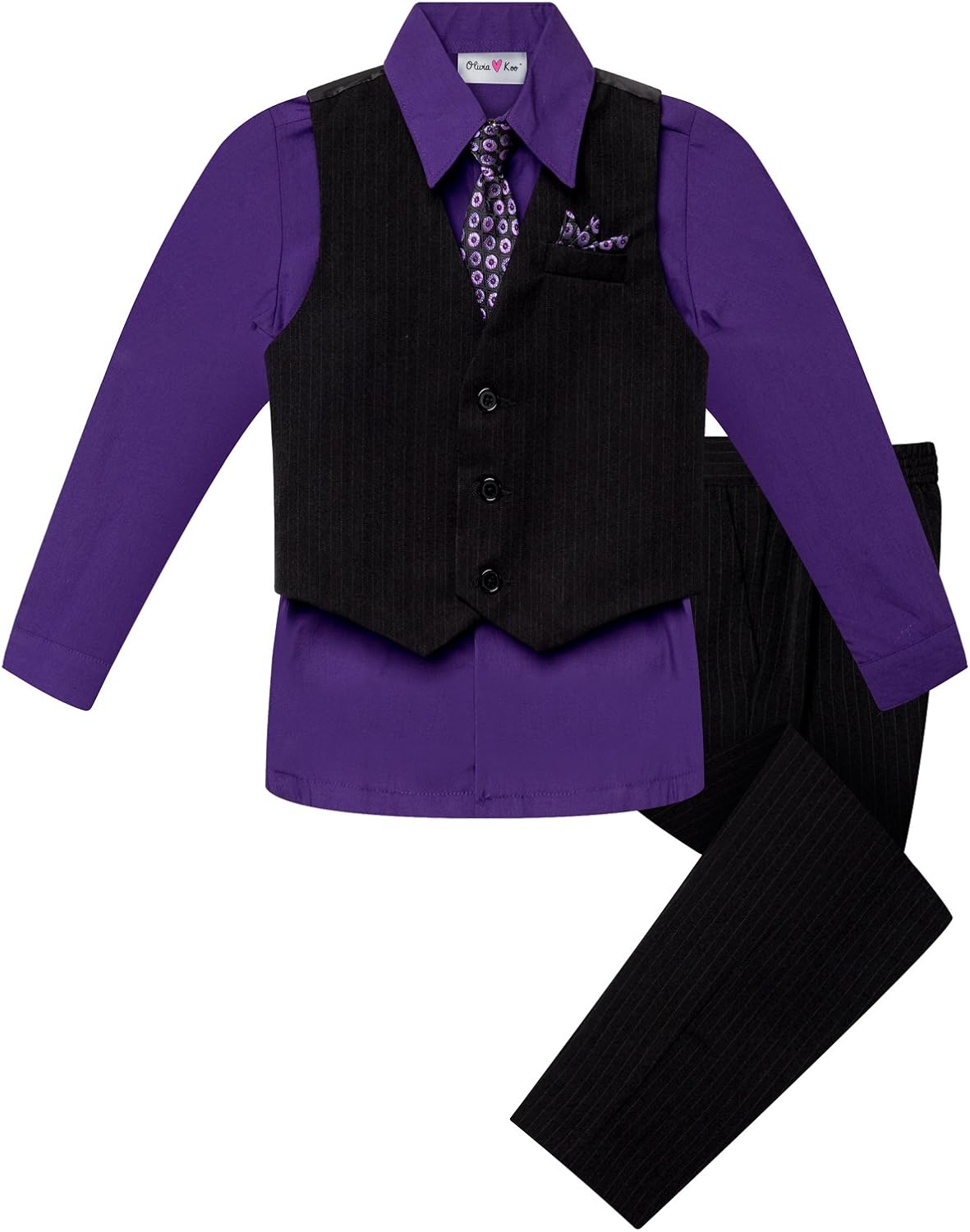 Highest Quality Pinstripe Vest Suit Set for Baby and Big Boy