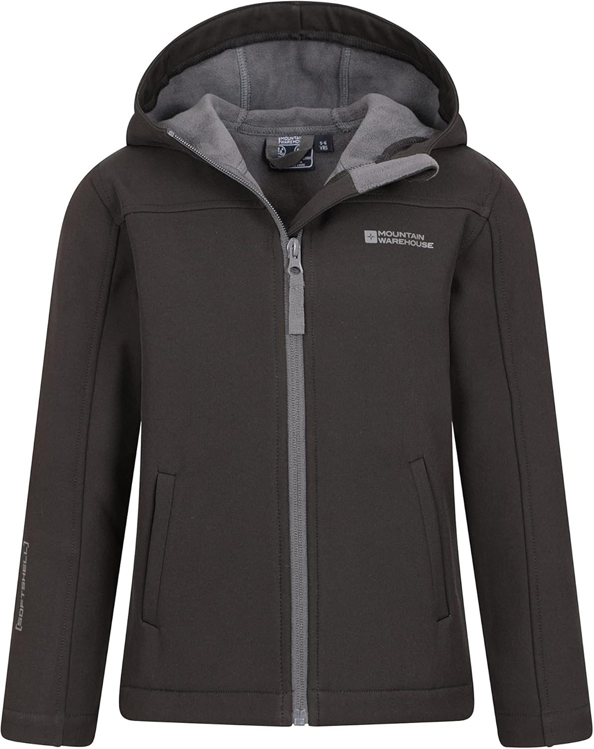 Mountain Warehouse Exodus Kids Softshell Jacket With Hood for Girls and Boys