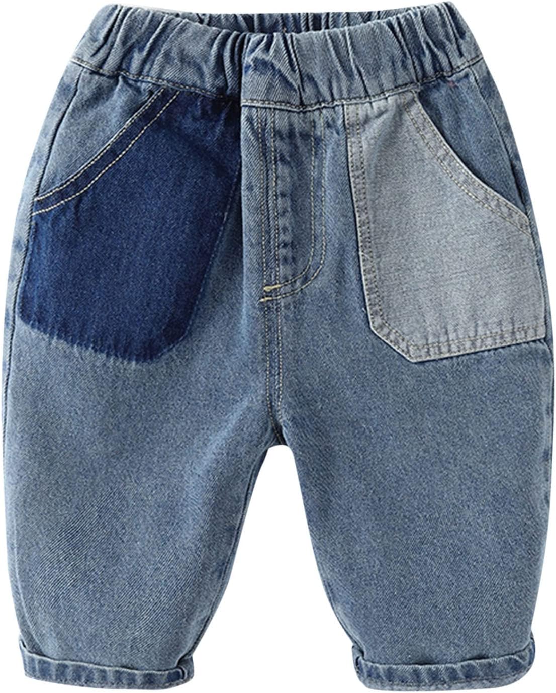 Cute Elastic Waist Jeans for Kids