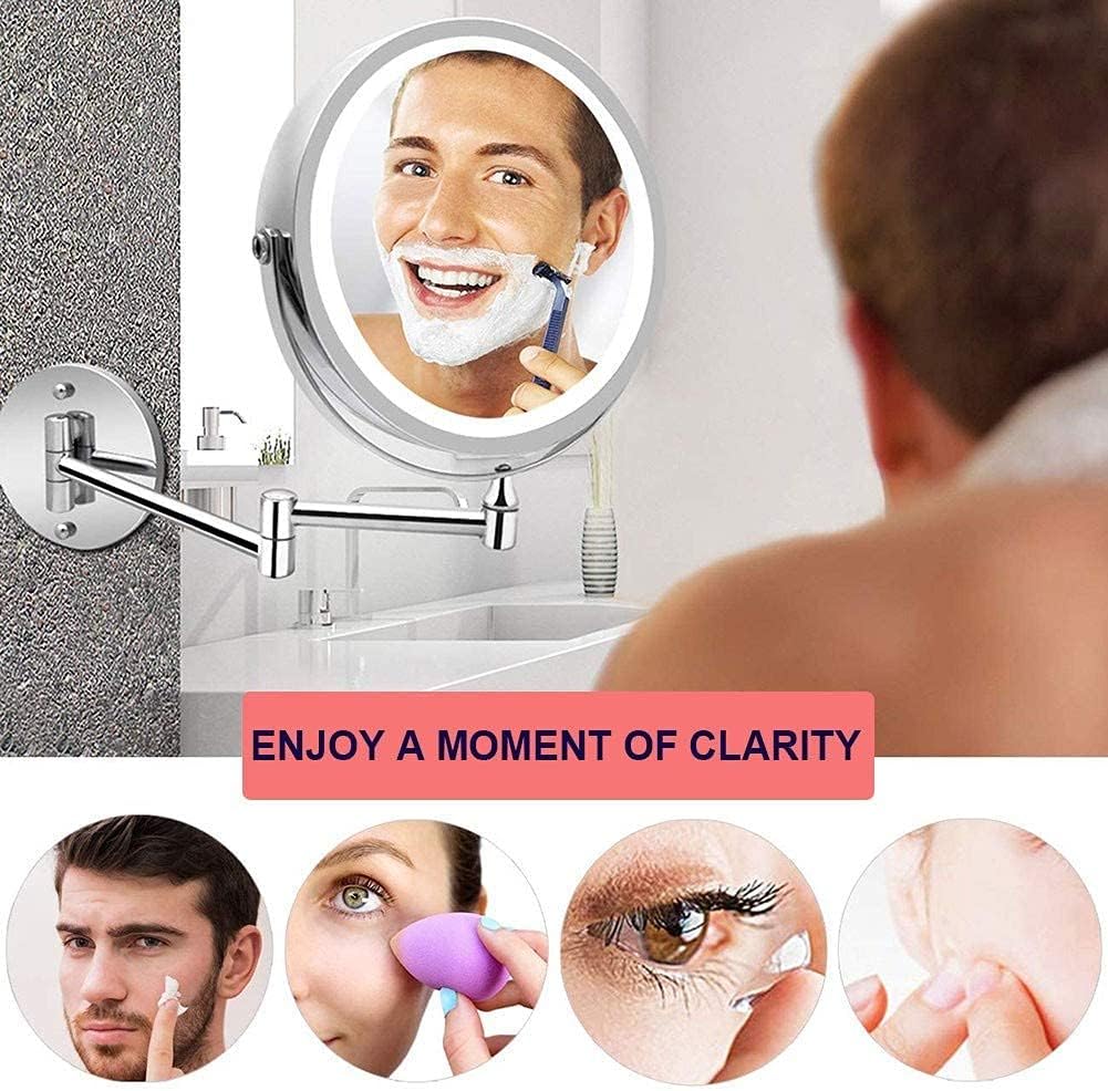 FUDGIO makeup mirror with 10x magnification and swivel rotation