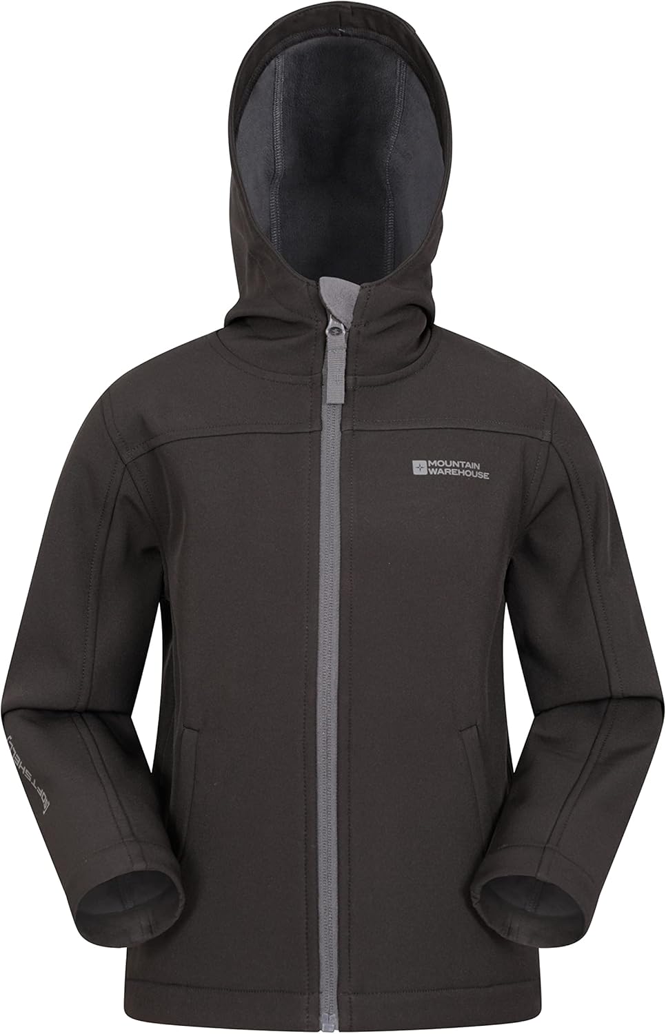 Mountain Warehouse Exodus Kids Softshell Jacket With Hood for Girls and Boys