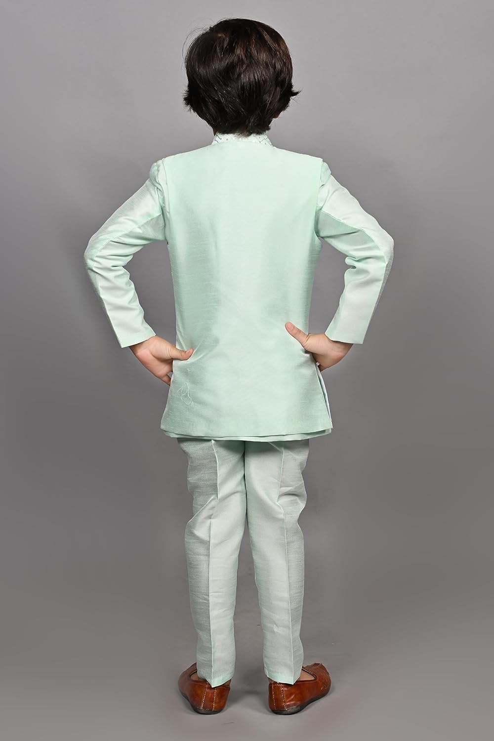 AHHAAAA Kids Bohemian Kurta Set - Ethnic Silk Blend Traditional wear for Boys