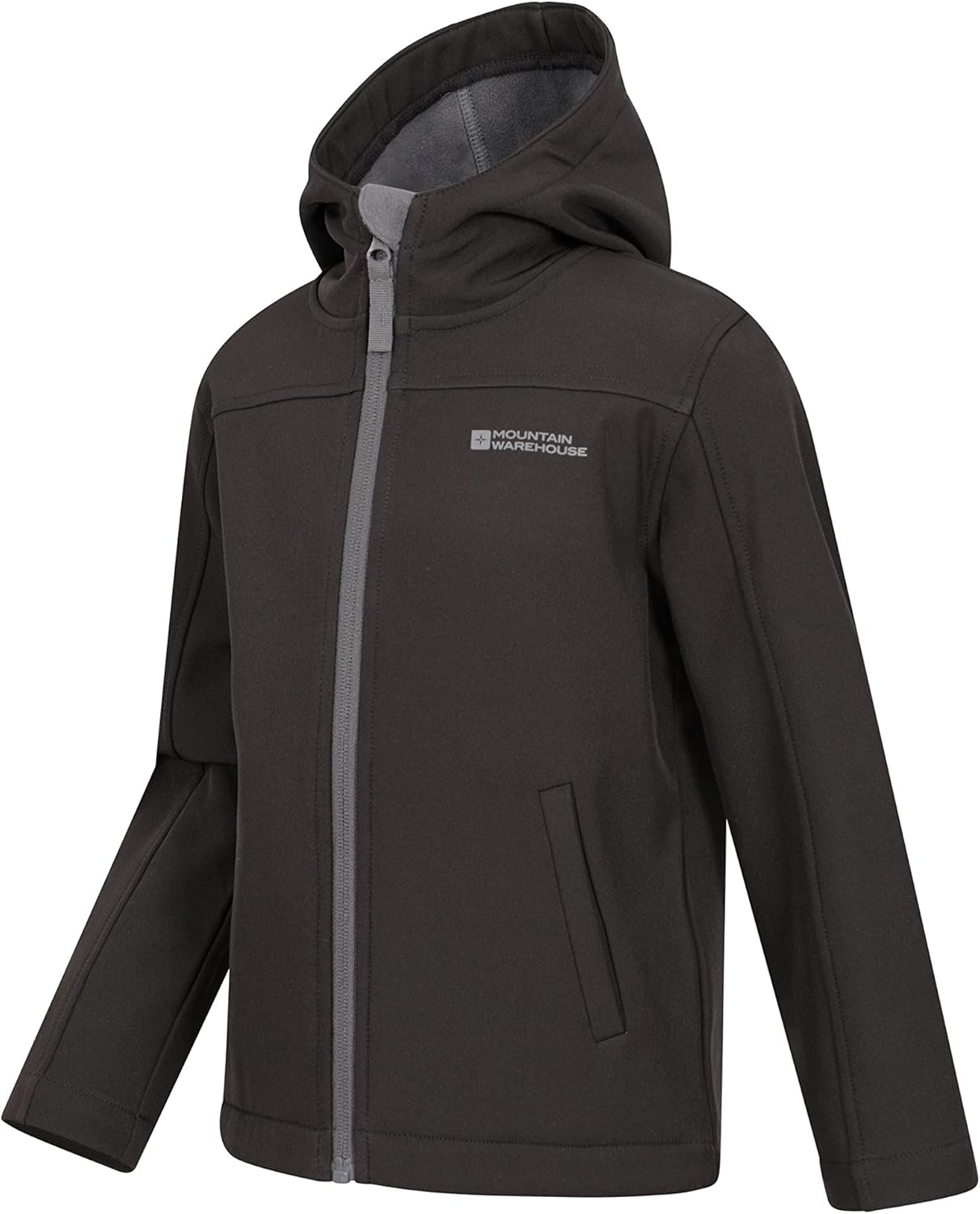 Mountain Warehouse Exodus Kids Softshell Jacket With Hood for Girls and Boys