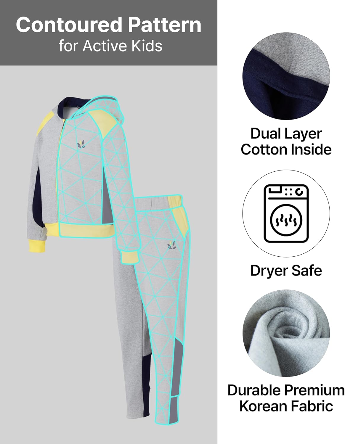 Boys Comfortable Zip-Up Tracksuit Set Ages 3-9