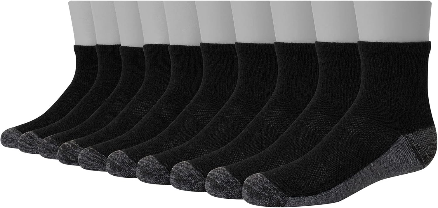 Hanes Boys Double Tough Performance Socks 10-Pack