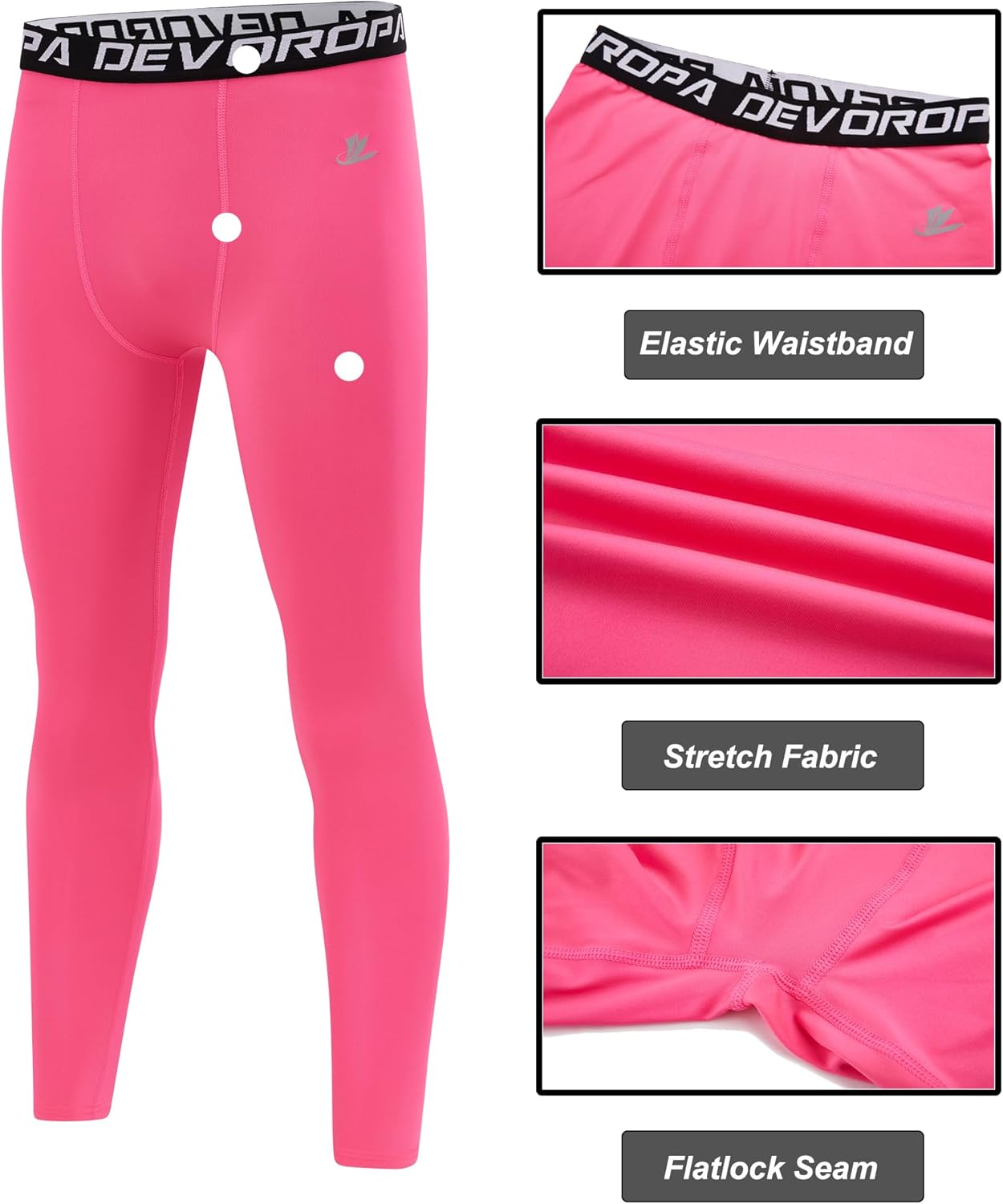 Compression Base Layer Pants for Boys