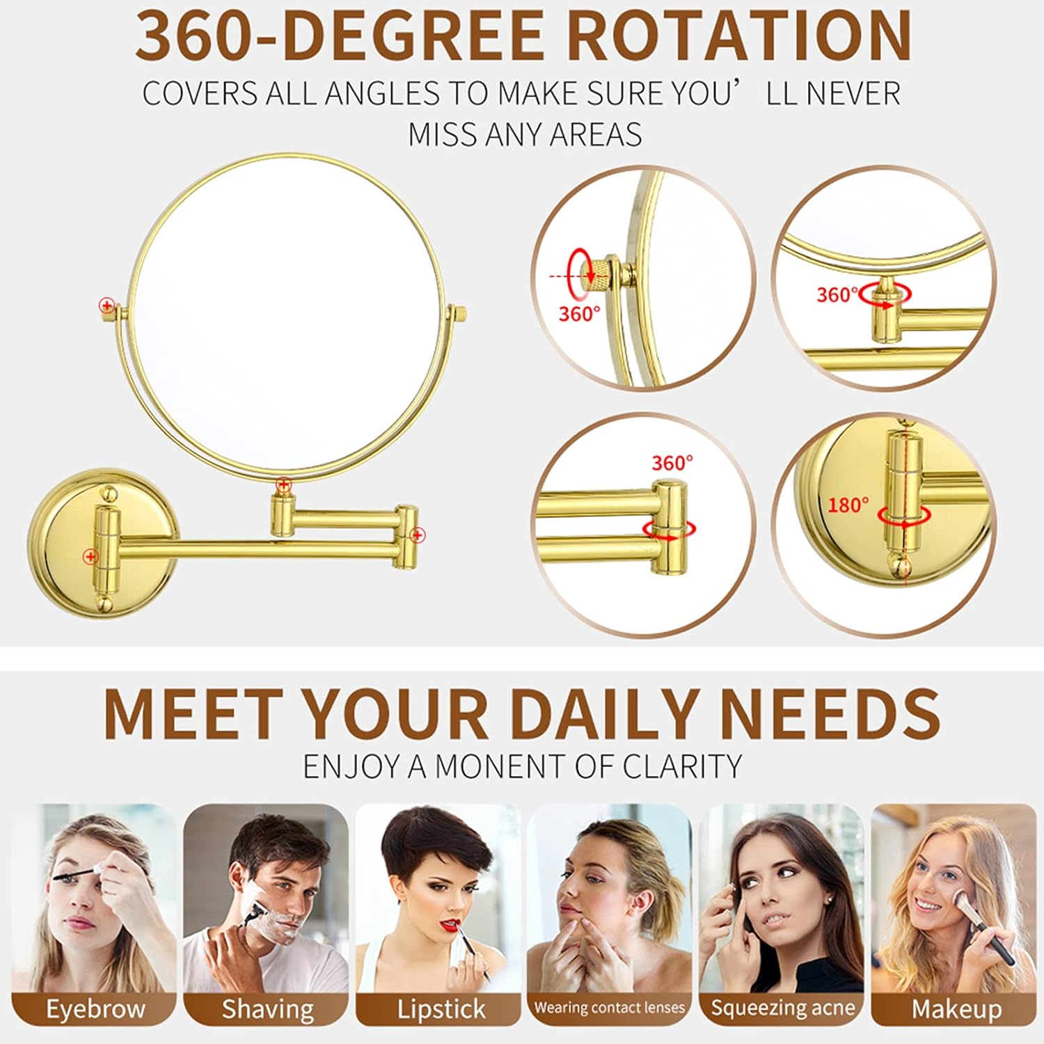Double-Sided Pro-Mirror for Perfect Beauty Routines