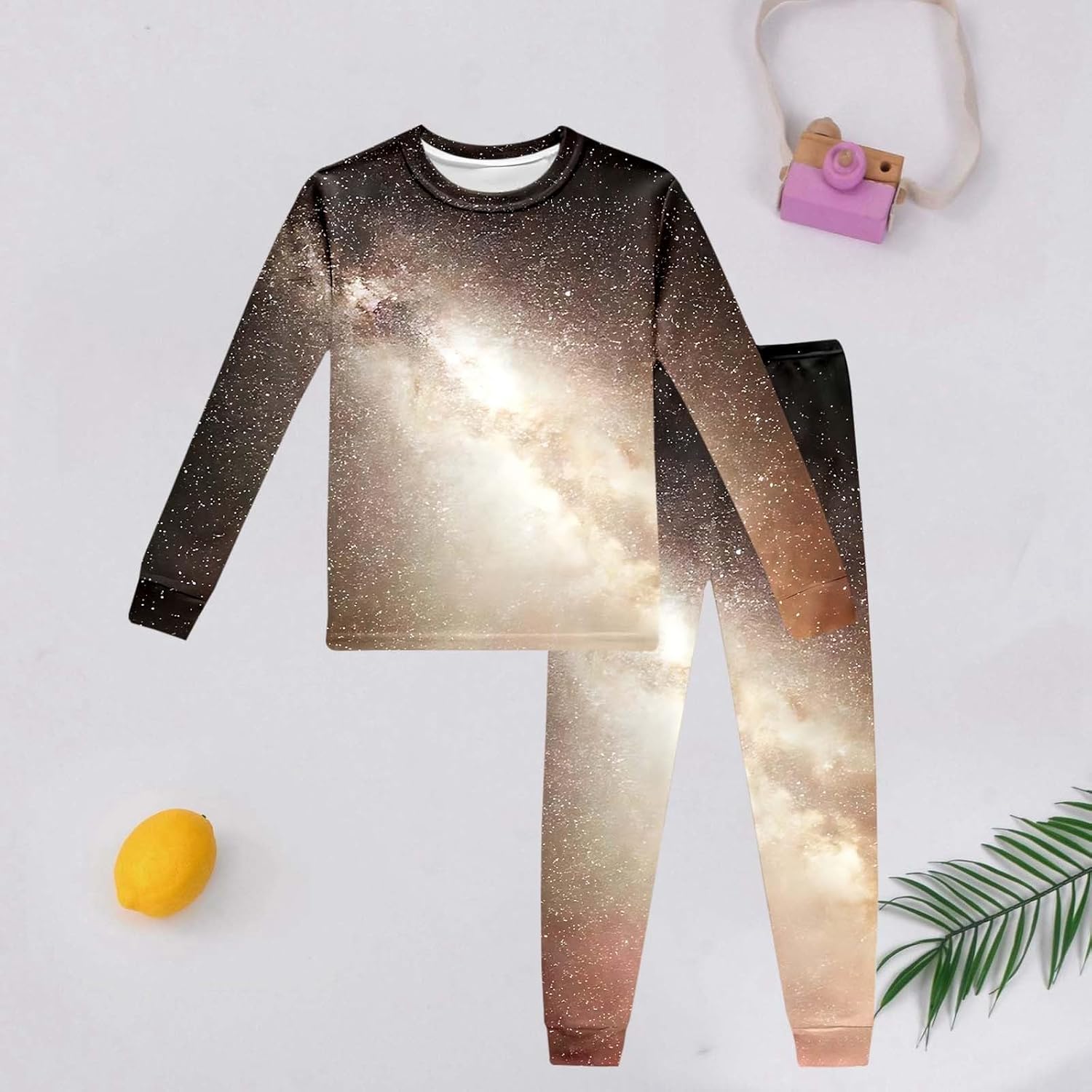 Kids 2 Piece Galaxy Star Printed Sweatshirt Set