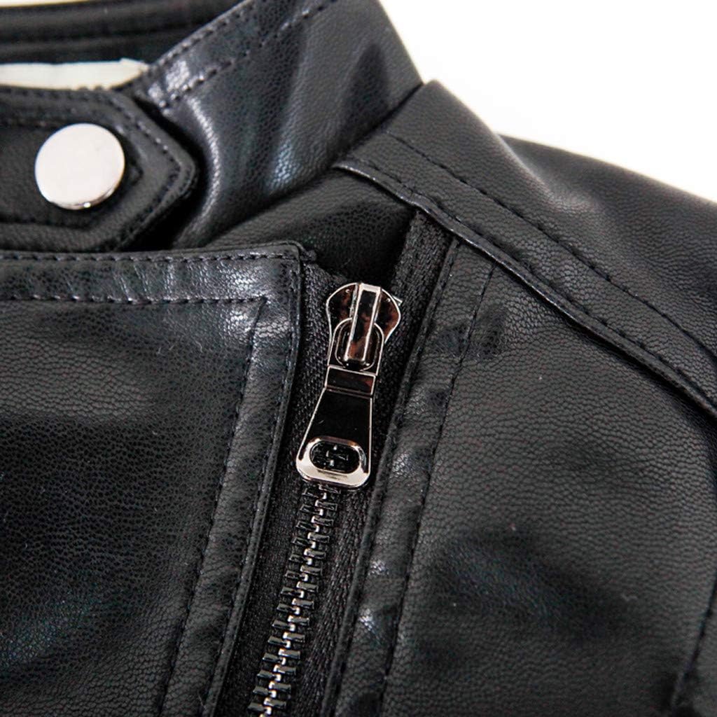 High-Quality Toddler Boys Girls Motorcycle PU Faux Leather Lapel Jackets