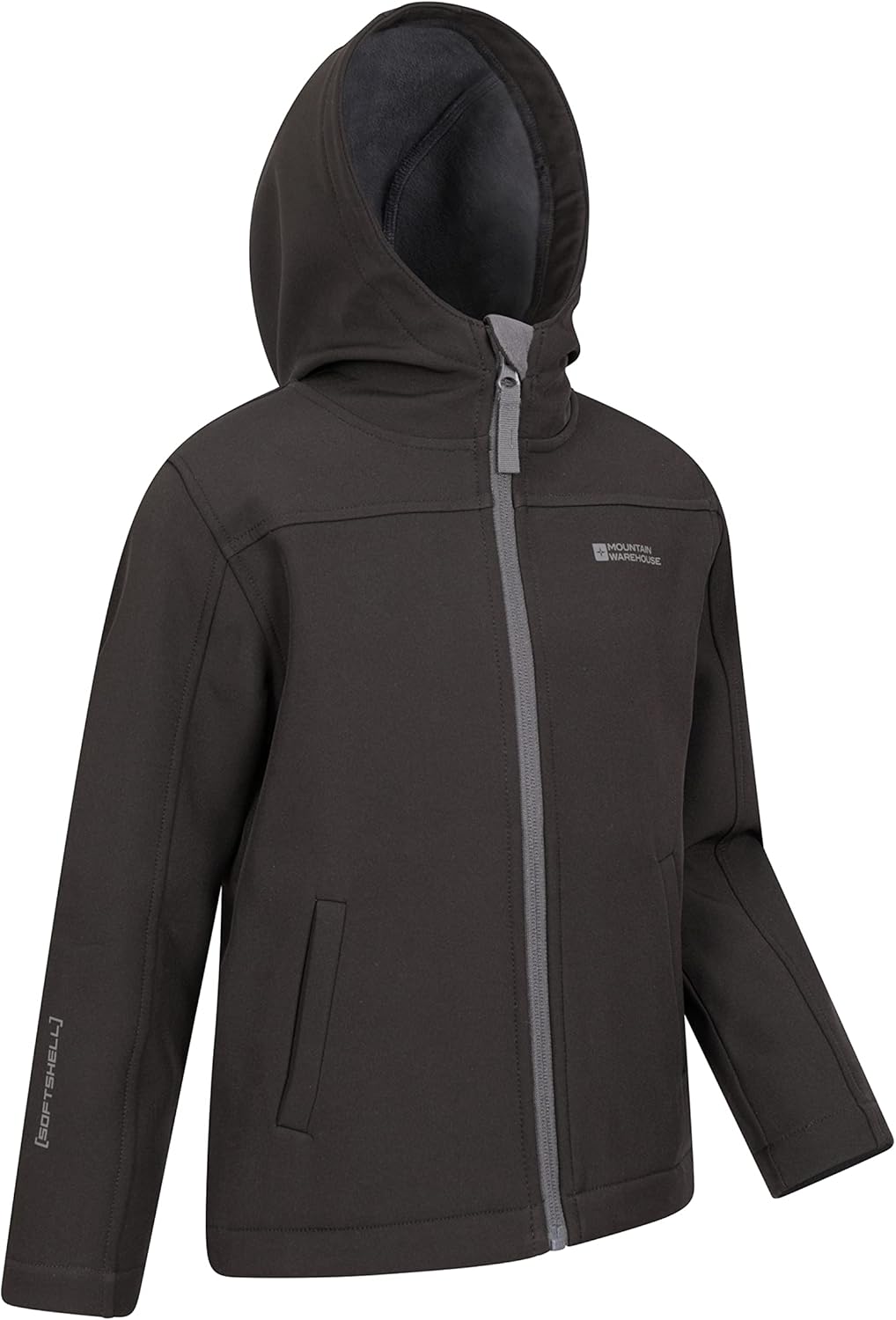 Mountain Warehouse Exodus Kids Softshell Jacket With Hood for Girls and Boys