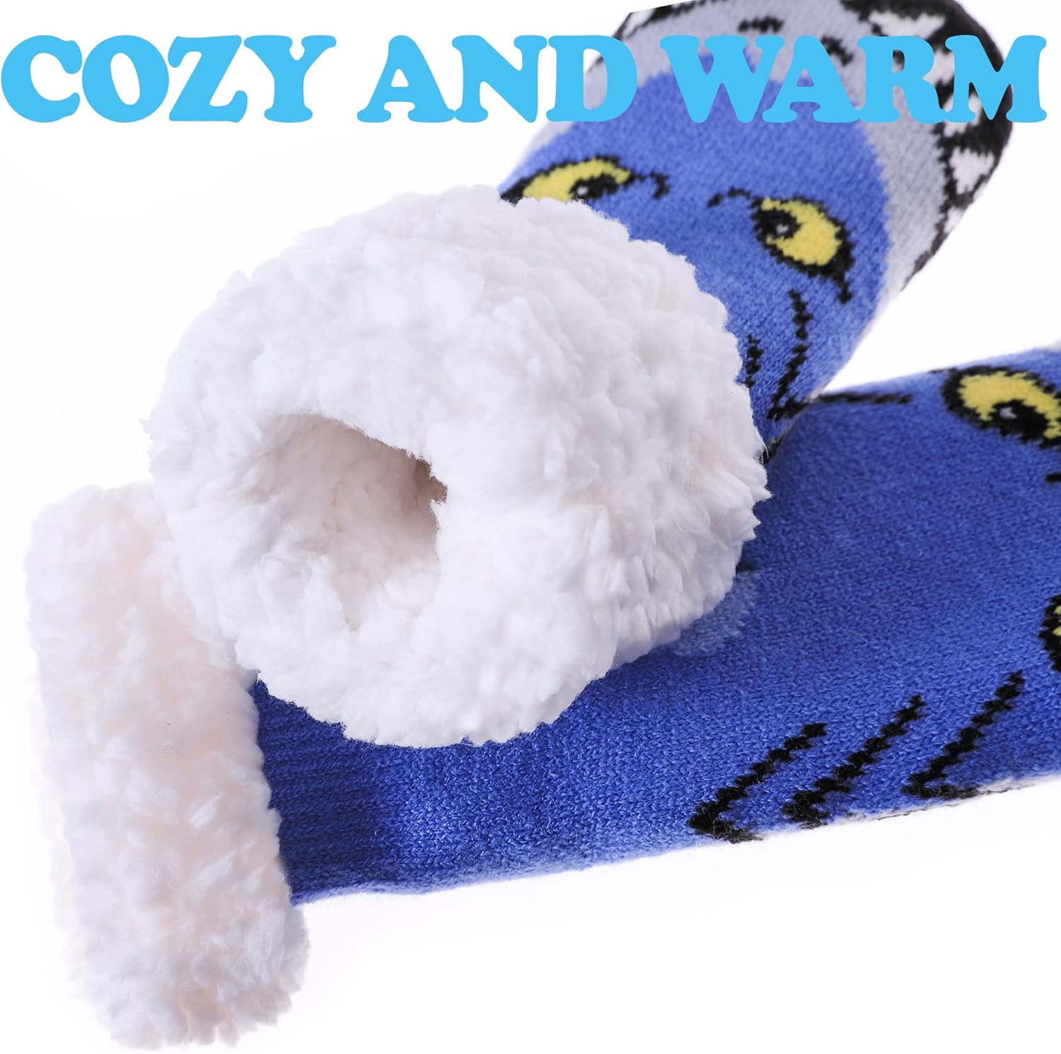 SDBING Kids Fuzzy Slipper Socks Boys Girls