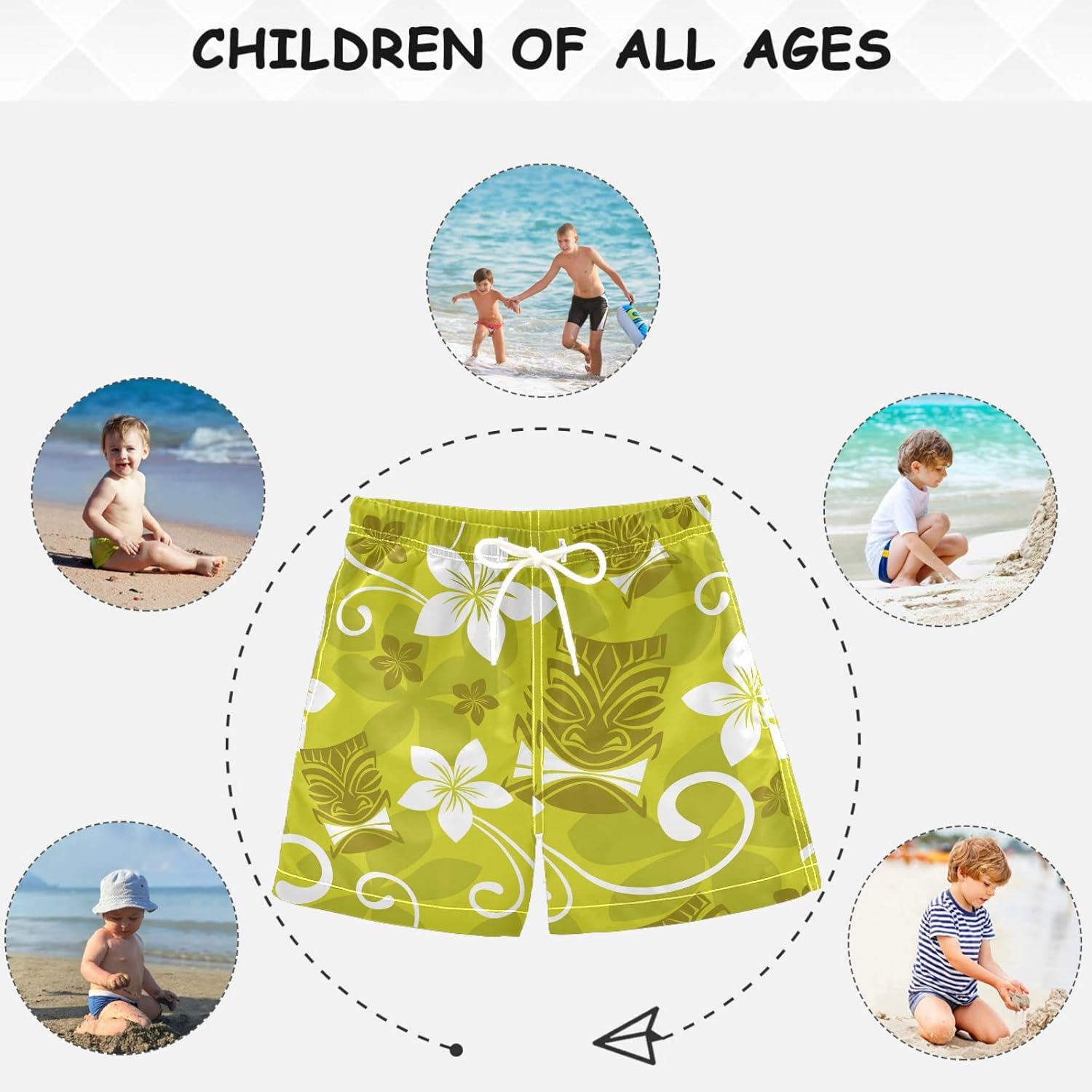 Visesunny Boys Surfers Swim Board Trunks Toddler Quick Dry Size