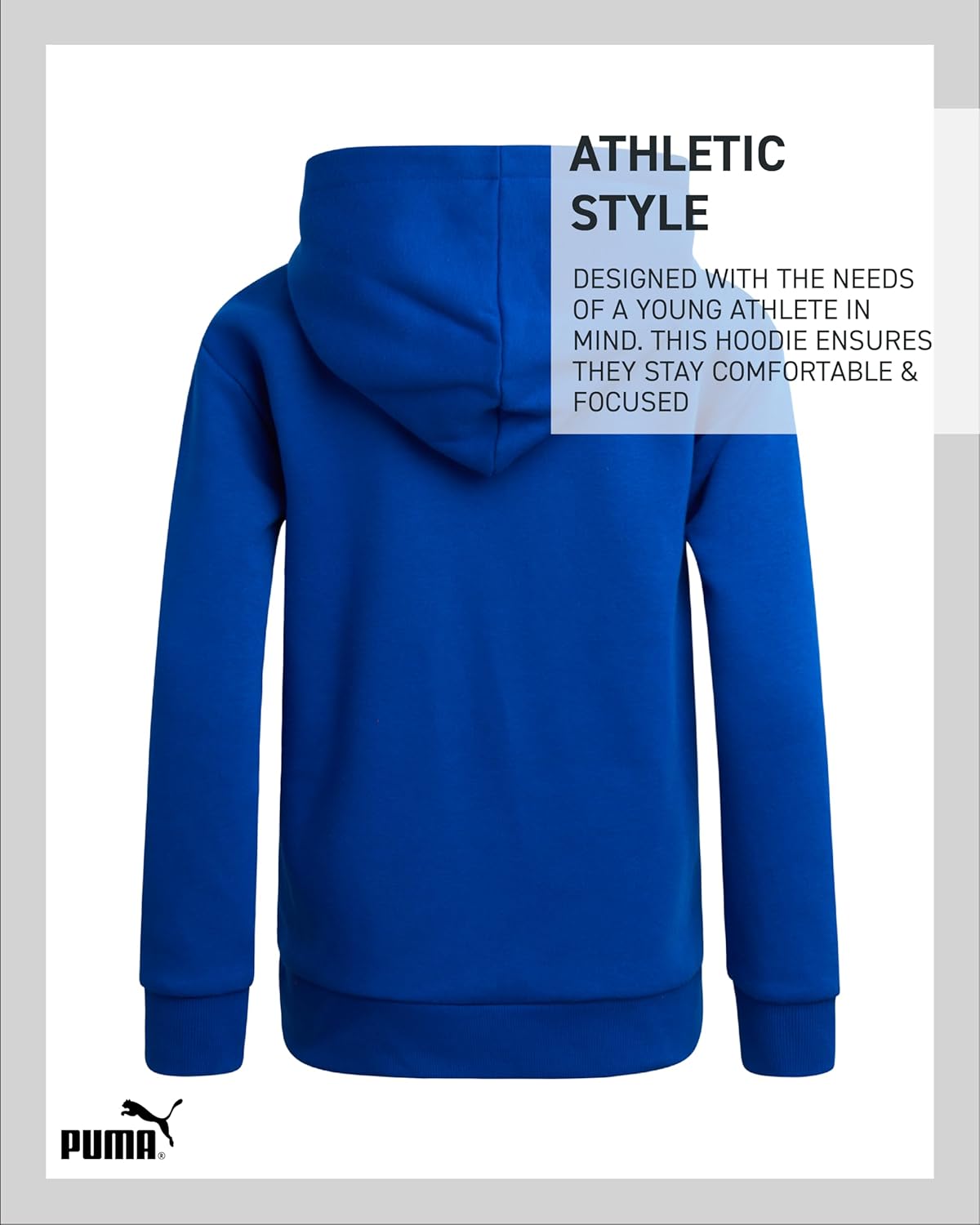 PUMA Boys Fleece Hoodie with Kangaroo Pockets