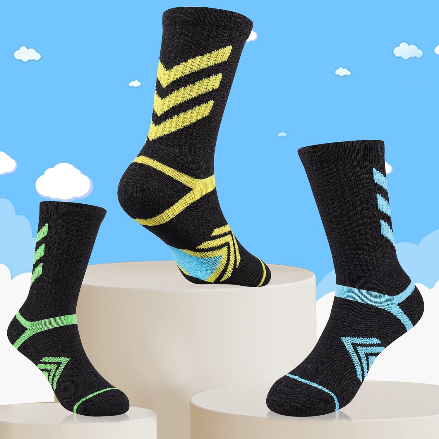 Perfect Half-Cushioned Boys Crew Socks